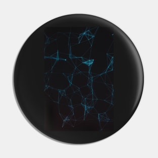 Abstract Blue Lines Resembling Star Constellation on Black Background Pin