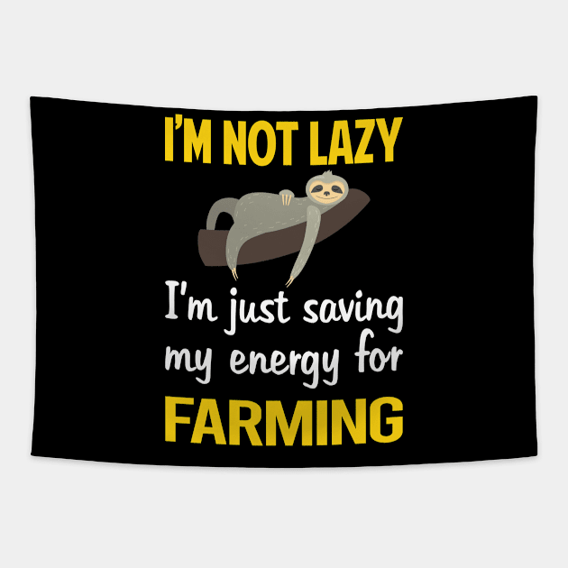 Funny Lazy Farming Farm Farmer Tapestry by blakelan128