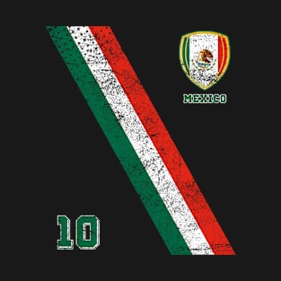 Mexico Soccer Fans Jersey Mexican Flag Football Lovers T-Shirt