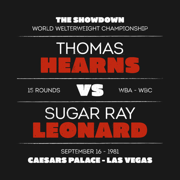 Disover Hearns vs. Leonard - Boxing - T-Shirt