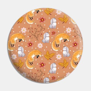 Life of a fox pattern Pin