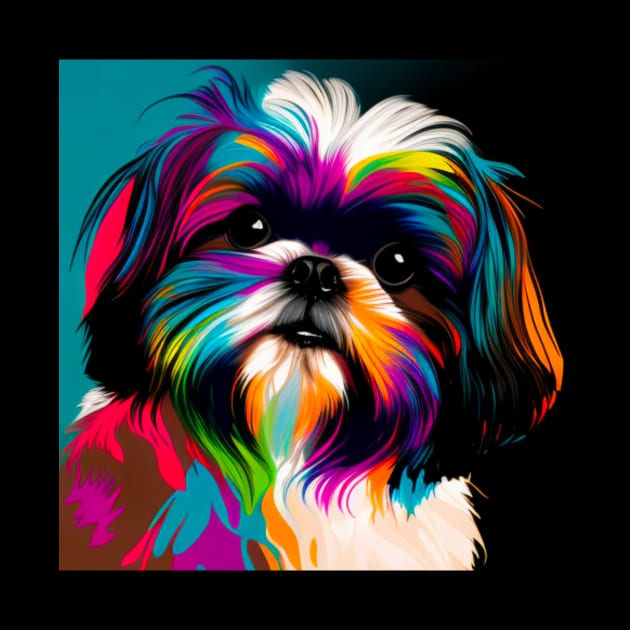 Cute Pop Art Shih Tzu by Star Scrunch