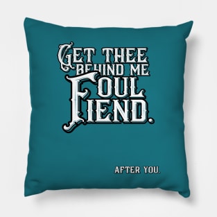 Good Omens: The Thee Behind Me Foul Fiend Pillow