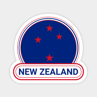 New Zealand Country Badge - New Zealand Flag Magnet