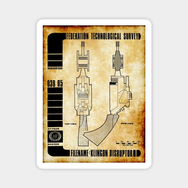 Federation Technological Survey Disruptor Weapon Magnet by Starbase79