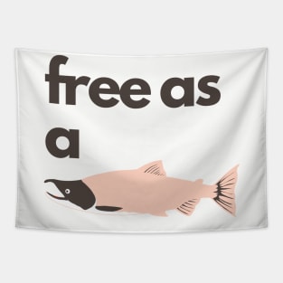 Free as a fish: Original design that will make you feel free and happy Tapestry