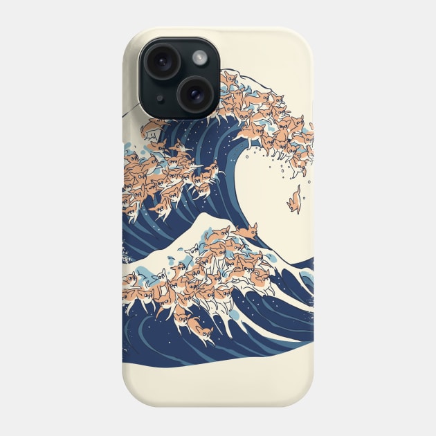 The Great Wave of Chihuahua Phone Case by huebucket