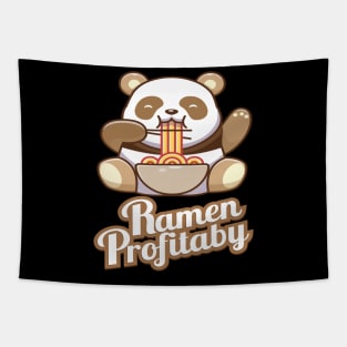 Panda Eating funny Ramen Noodles Soup - Restaurant Tapestry