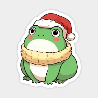 Cute Christmas Frog Magnet