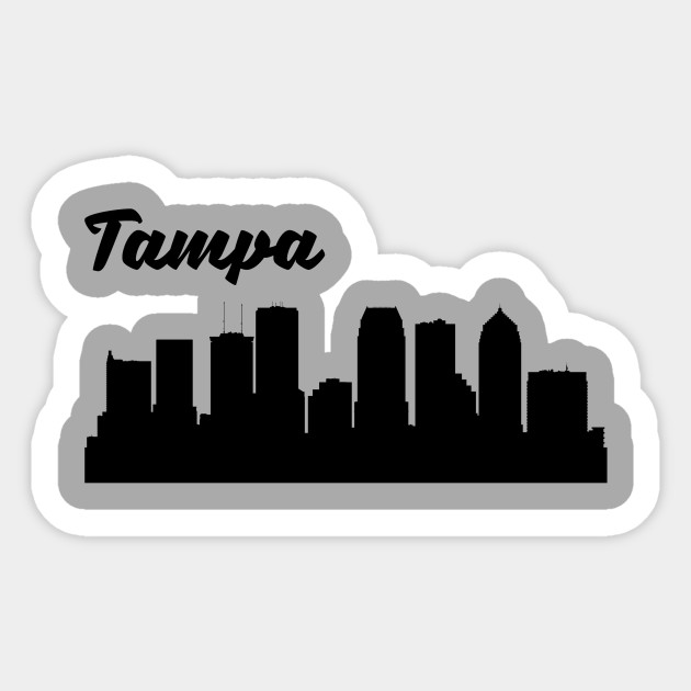 Tampa Fl Skyline Tampa Sticker Teepublic