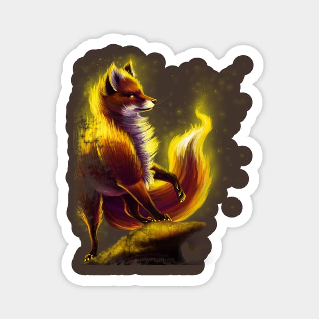 Fox Fire Magnet by Unicornarama