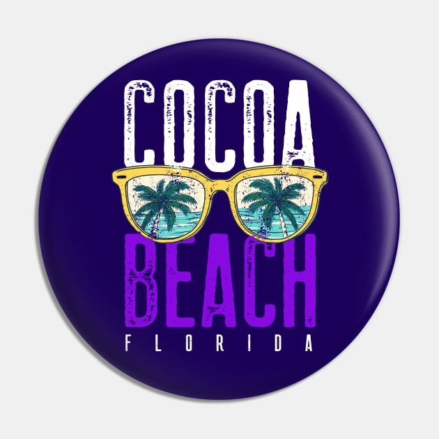 Cocoa Beach Florida Gifts Palm Trees Retro Souvenirs Cocoa Beach Florida Pin by Happy Lime