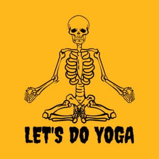 Skeleton Yoga on Halloween T-Shirt