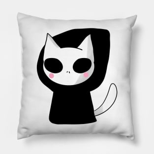 Cute Grim reaper cat and ghosts Pillow