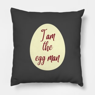 Eggman, burgundy Pillow