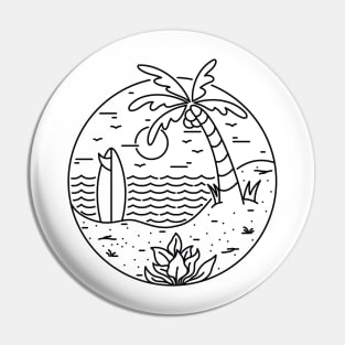 Surf and Beach Pin