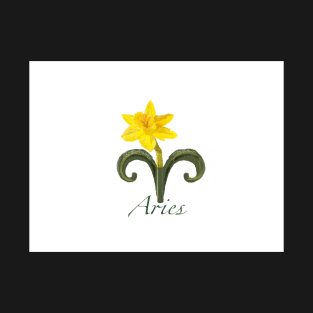 Aries’ Daffodil with Title T-Shirt