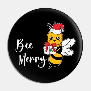 Bee Merry Cute Honey Bee Christmas Pin