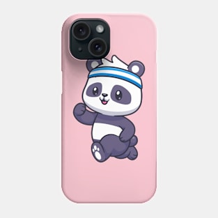 Cute Panda Running Cartoon Phone Case