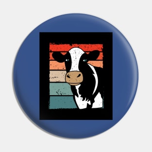 Retro Cow Animal Motif Agriculture Pin