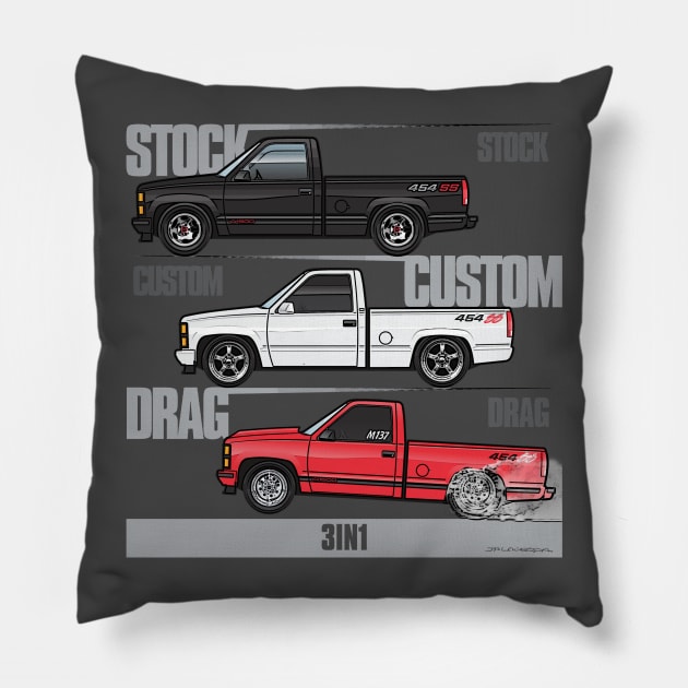 3in1 454ss trucks Pillow by JRCustoms44