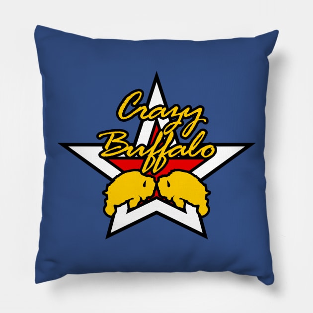 SF IV Boxer - Crazy Buffalo v2 Pillow by BtnkDRMS