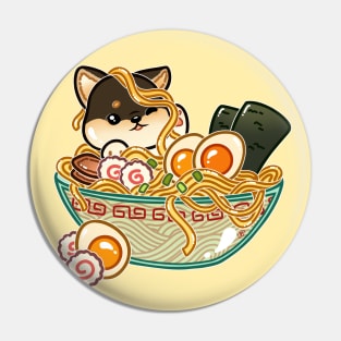 Shiba Inu Dog Ramen Bowl Pin