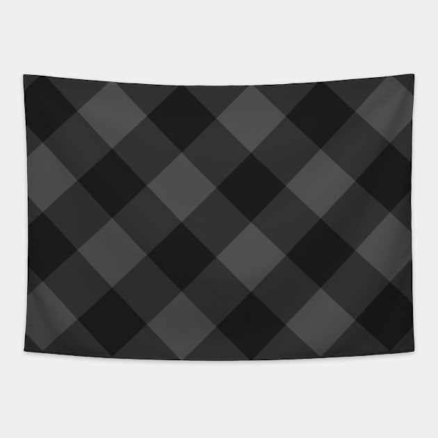 Charcoal Plaid Tapestry by PlaidDesign