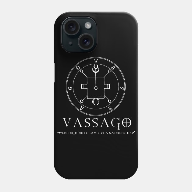 Lemegeton Vassago Black Phone Case by Mortrau