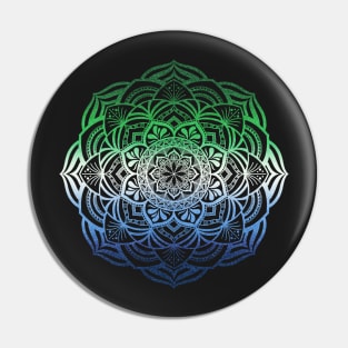 Gay Male Pride Mandala Pin