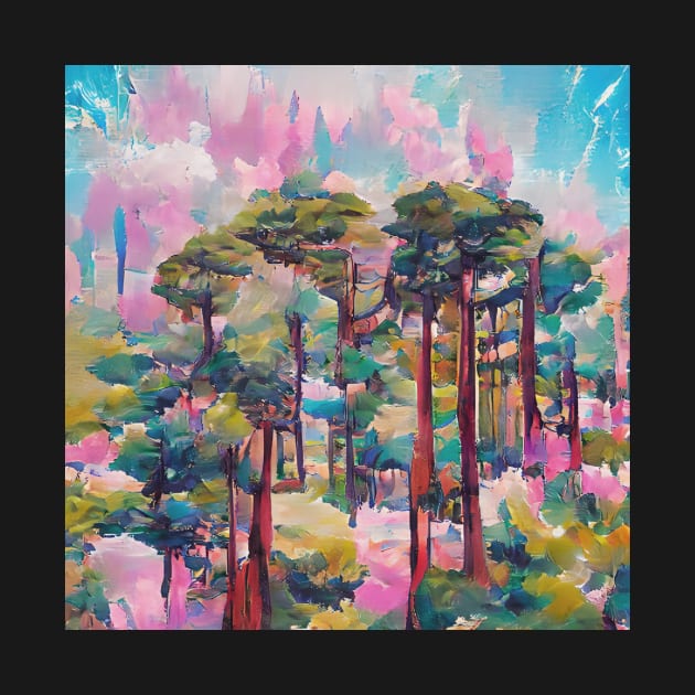 Aesthetic Pine Forest by Mihadom