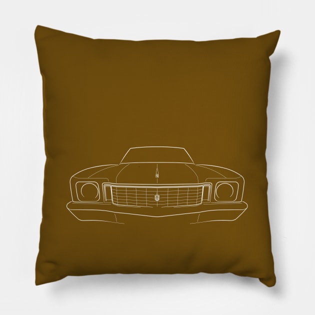 1972 Chevy Monte Carlo - front stencil, white Pillow by mal_photography