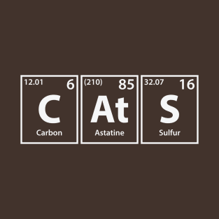 Cats (C-At-S) Periodic Elements Spelling T-Shirt