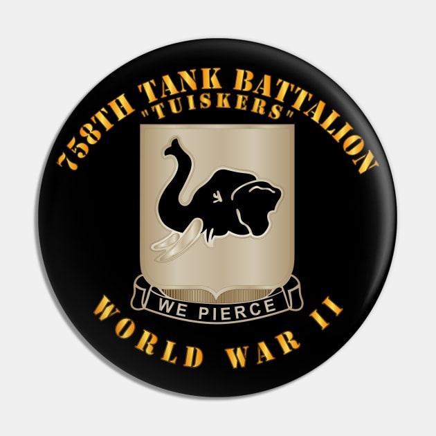 758th Tank Battalion - Tuskers - WWII Pin by twix123844