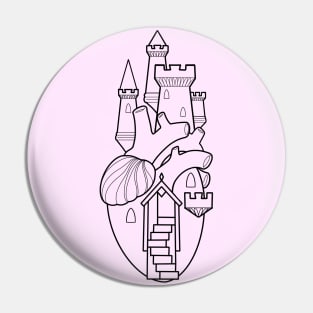 Heart fortress Pin