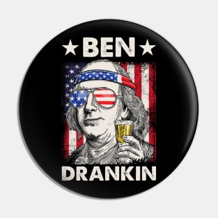 Ben Drankin Party Vintage USA Pin