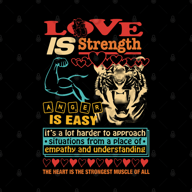 Love Is Strength. Anger Is Easy It’s A Lot Harder To by Ogore