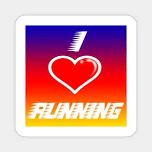 I love running! Magnet