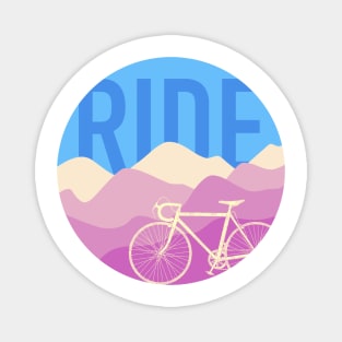 Ride - Road Bike Vintage Colors Magnet