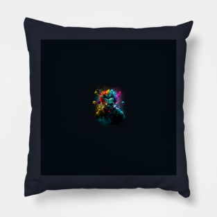 Psicodelic Clown Street Art Pillow