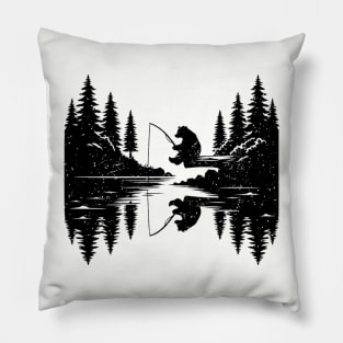 Fishing Shirt Fishing Gift for Dad Fishing Tshirt Fisherman Gift Men's Fishing Shirt Nature Lover Gift Fathers Day Gift Hiking Shirt Outdoor Pillow