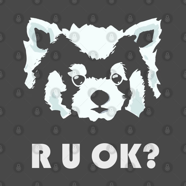 R U OK red panda by AshStore