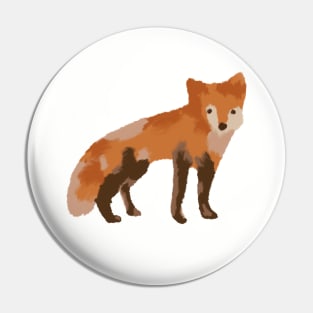 Fox Painting Pin