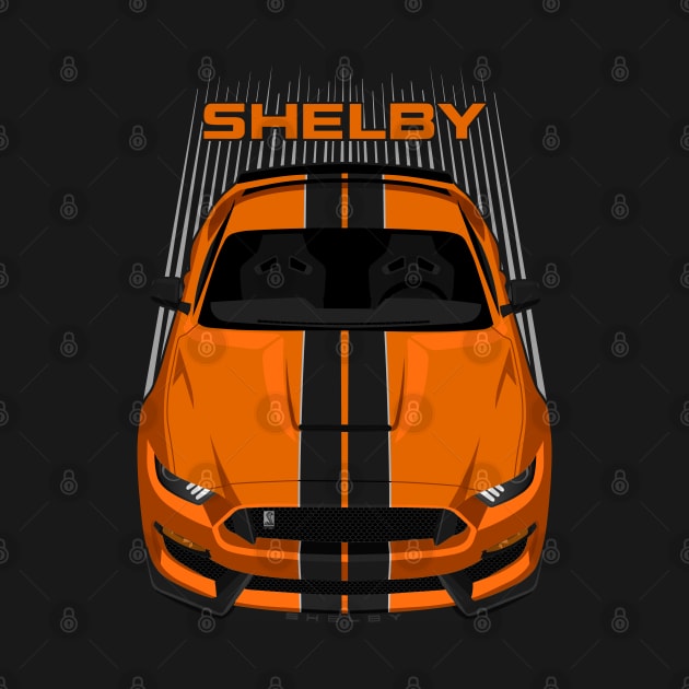 Ford Mustang Shelby GT350 2015 - 2020 - Orange - Black Stripes by V8social