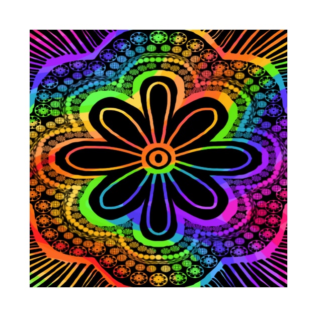 Rainbow Flower Pattern by GemmasGems