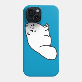 Angry Fluffy White Cat Phone Case