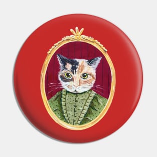Calico Cat Cameo Pin