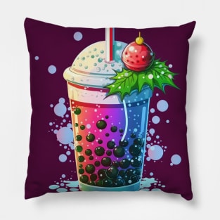 Christmas bubble tea Pillow