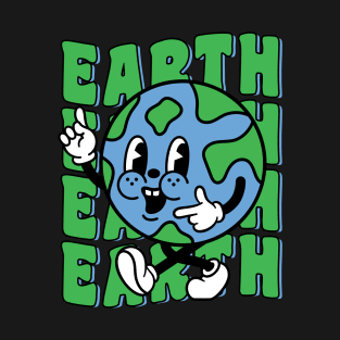 Retro Groovy Earth Day Protect Our Planet Environmental T-Shirt