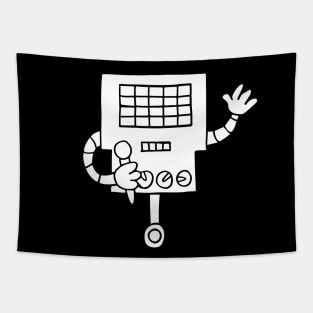 Mettaton Undertale Simple Black and White Design Tapestry